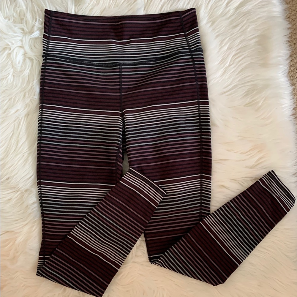 Athleta Salutation Striped Leggings